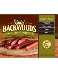 LEM Backwoods Snack Stick Seasoning Variety Pack for 20 Lbs.