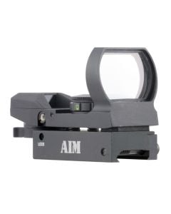 Aim Sports Reflex Warfare Edition Matte Black 1x 34mm Dual Illuminated (Green/Red) Multi Reticle