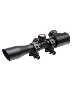 TruGlo Tru•Brite Xtreme Compact Tactical Black Anodized 4x32mm 1" Tube Illuminated Mil-Dot