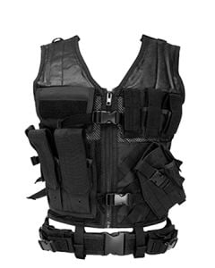 NcStar Tactical  Vest XL-XXL Black PVC/Mesh Webbing