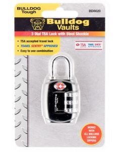 Bulldog TSA Lock with Steel Shackle