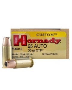 Hornady Custom Pistol Ammo 25 ACP XTP 35 Gr