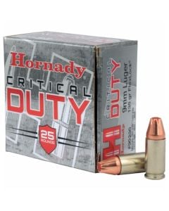 Hornady FlexLock Critical DUTY Ammo 9mm 135Gr
