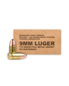 Remington Military/Law Enforcement Training Ammo 9mm 115Gr. 50/Box