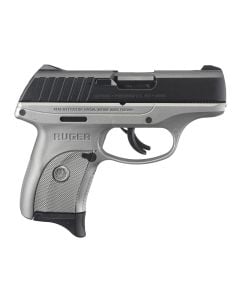 Ruger EC9s  9mm 3.12" 7+1 Silver Cerakote Nylon Frame Black Oxide Steel Slide Integral Sights Mag Disconnect 3290