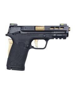 Smith & Wesson Performance Center M&P380 SHIELD Pistol 380 Auto Black/Gold 3.8" ~