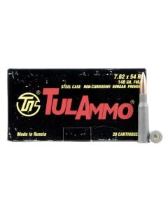 TulAmmo 7.62x54R 148 Gr FMJ Lead Core 20/Box