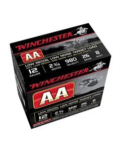 Winchester AA Target Load 12 Ga. 2.75" 980 FPS 8 Shot 25 Per Box