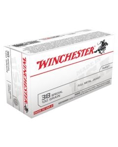 Winchester USA Brand .38 Special 130 Gr FMJ 100/Box