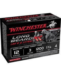 Winchester Long Beard XR Turkey Load Shotshell 12GA 3" #4 1 3/4 oz 10/Box