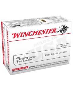 Winchester 9mm 115 gr. FMJ Ammo 100 Rd Valu-Pak