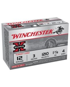Winchester Super-X Turkey 12 Gauge 3" 1210 FPS 1.875 Ounce 4 Shot Copperplated