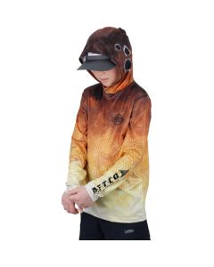 Aftco Youth Rojo UVX L/S Sun Protection Hoodie Shirt-Red