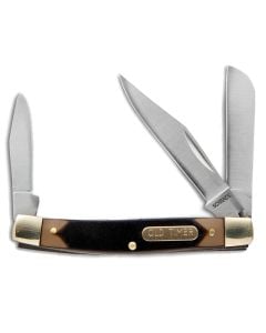 Schrade Old Timer Middleman 3-Blade Pocket Knife 3.31" Black/Brown
