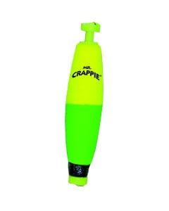 Betts Mr. Crappie Cigar Weighted Snap On 2-1/2" Yellow/Green
