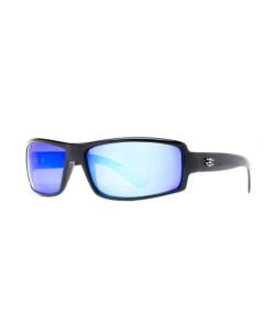 Calcutta New Wave Sunglasses - Black/Blue Mirror