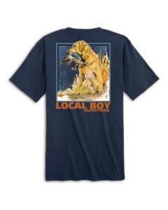 Local Boy Outfitters Men's Blue Moon & Yellow Lab T-Shirt-China Blue