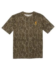 Browning Men's Wasatch S/S Tee-Mossy Oak Bottomland-Large