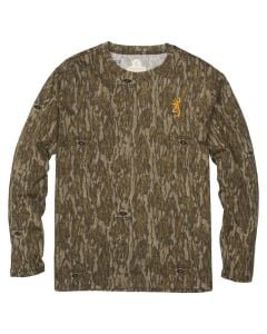 Browning Wasatch L/S Camo Shirt-XL-Mossy Oak Bottomland