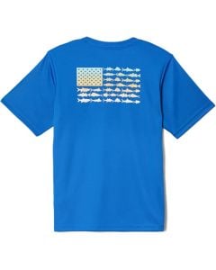 Columbia Boys' PFG Terminal Tackle Fish Flag T-Shirt-Vivid Blue