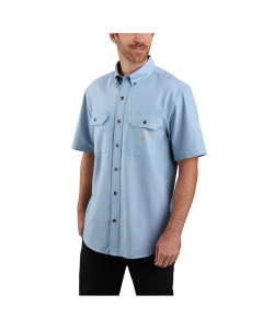 Carhartt Men’s Chambray Loose Fit S/S Shirt-Blue