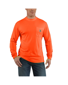 Carhartt Men’s Force Enhanced L/S T-Shirt - Bright Orange
