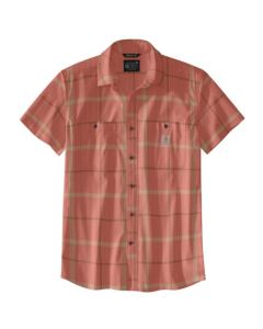 Carhartt Men's Rugged Flex Woven S/S Button Down Shirt - Terracotta