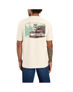Carhartt Men’s Dog Graphic S/S Pocket Crewneck T-Shirt - Malt