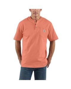 Carhartt Men’s Workwear S/S Pocket Henley T-Shirt - Terracotta