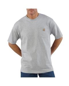 Carhartt Men’s Cotton S/S Pocket Crew T-Shirt - Heather Grey