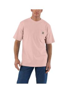 Carhartt Men’s Cotton S/S Pocket Crew T-Shirt - Pale Apricot Nep
