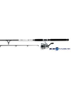 Daiwa D-Wave Saltwater Spinning Combo With Fiberglass Rod-11'-Silver