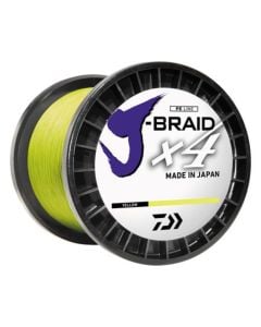 Daiwa J-Braid X4 Braided Line-Fluorescent Yellow-20 lb.