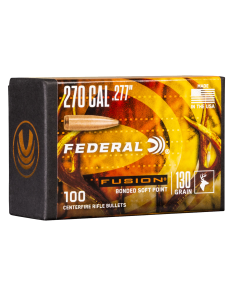 Federal Fusion Component  270 Win .277 130 gr Fusion Soft Point 100 Per Box