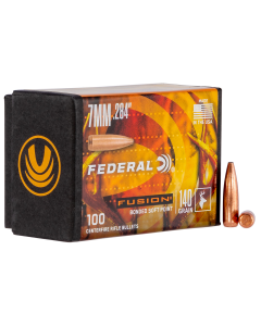Federal Fusion Component  7mm .284 140 gr Fusion Soft Point 100 Per Box