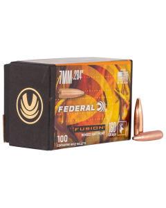 Federal Fusion Component  7mm .284 160 gr Fusion Soft Point 100 Per Box