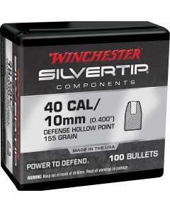 Winchester Ammo  Centerfire Handgun Reloading 40 S&W .400 155 gr Silvertip Hollow Point 100 Per Box