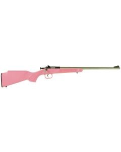 Crickett 22 LR Single, 16.12" Stainless Barrel, Blued Metal, Pink Syn Stock, Youth