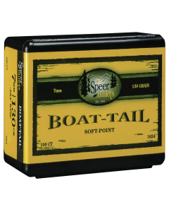 Speer Boat-Tail  7mm .284 130 gr Jacketed Soft Point Boat Tail (JSPBT) 100 Per Box