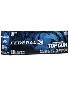 Federal Top Gun 20 Gauge 2.75" 7/8 oz. #8 Shot Ammo - 100/Box