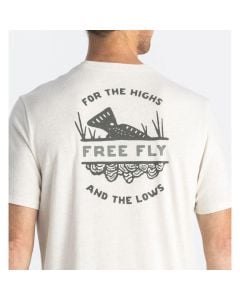 Free Fly Men's Highs & Lows Tee - Heather Oyster