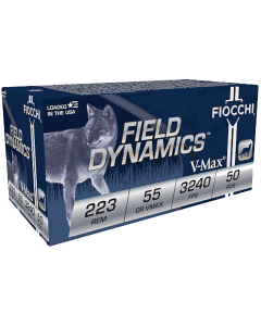 Fiocchi Field Dynamics .223 Remington 55 Gr. V-Max Polymer Tip 50/Box