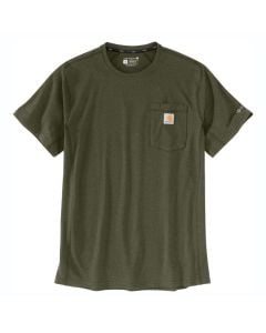 Carhartt Men's Force Midweight Relaxed Fit S/S Pocket Tee-Basil Heather