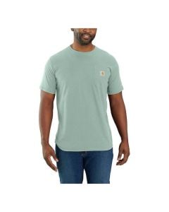 Carhartt Men's Force Midweight Relaxed Fit S/S Pocket Tee-Blue Surf