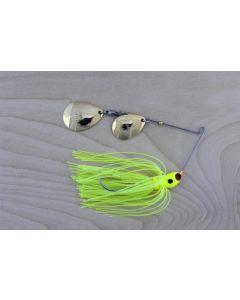 Lunker Lure Proven Winner Double Blade Spinnerbait 3/8 oz. - Chartreuse/Silver PG 3 Col/PG 4 Col