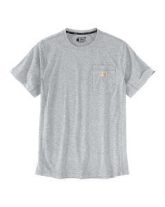 Carhartt Men's Force Midweight Relaxed Fit S/S Pocket Tee-Heather Grey