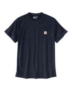 Carhartt Men's Force Midweight Relaxed Fit S/S Pocket Tee-Navy