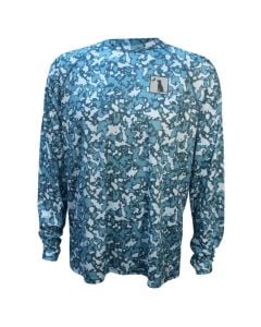 Local Boy Outfitters Men’s L/S Printed Performance UPF 50+ Shirt - Pond Blue