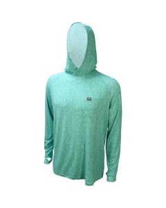 Local Boy Outfitters Men’s Heather Blend Performance Hoodie -  Stoned Aqua Green