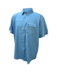 Local Boy Outfitters Men’s Seadation Azteca Angler S/S Button-Down Shirt - Berry Lagoon